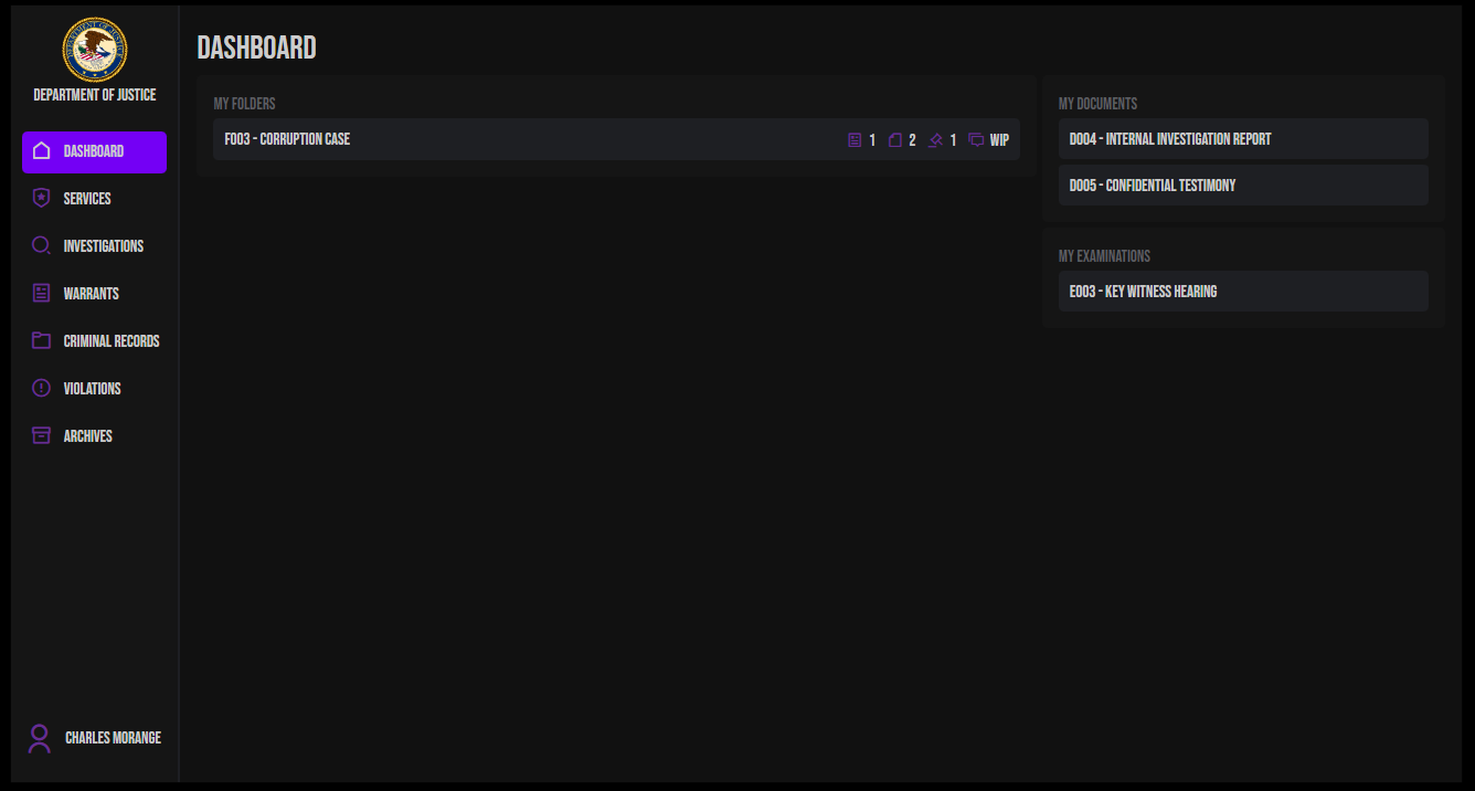 Dashboard screenshot
